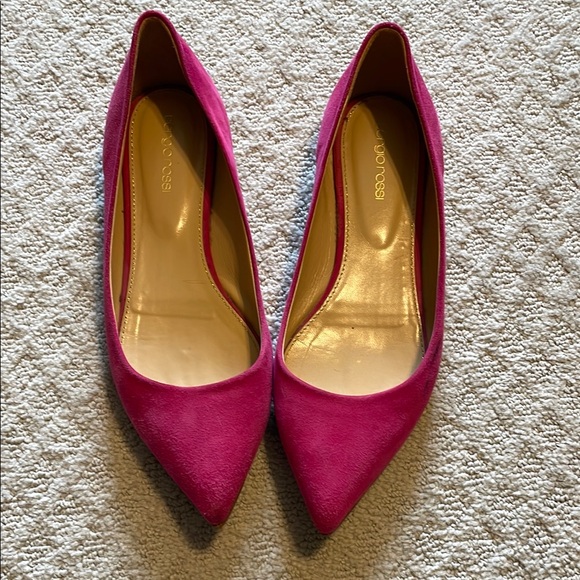 Solo Pink Flats Elegant Suede Loafers - Picture 1 of 3